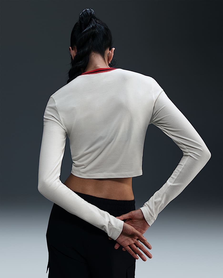 Women's nike sportswear essential crop long sleeve top hotsell